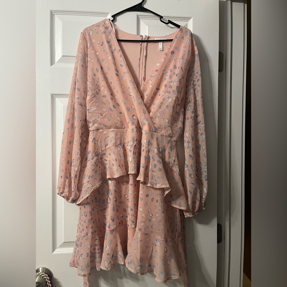 LEITH pink and blue pastel dress